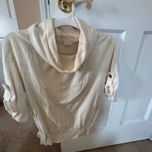 Michael Kors White Cowel Neck Sweater